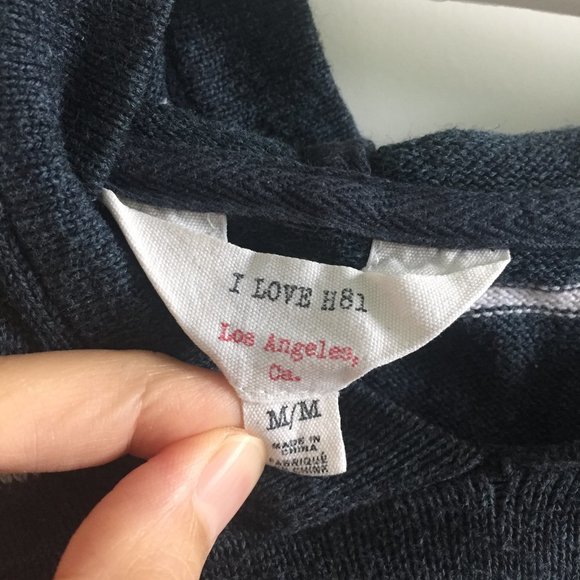 Forever 21 Blue/white stripes Hoodie - Picture 2 of 2